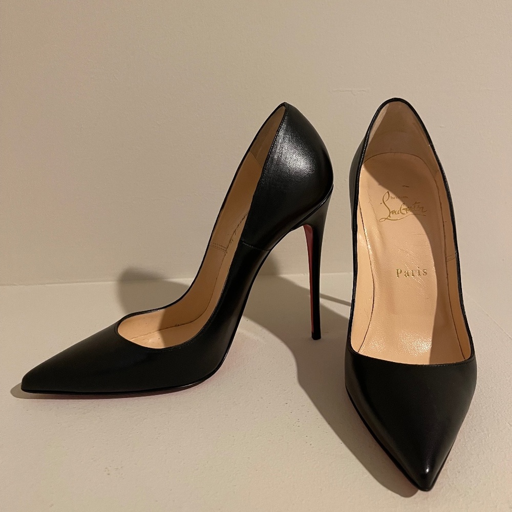 CHRISTIAN LOUBOUTIN SO KATE 120 LEATHER PUMP SIZE 37.5 WITH DUST BAGS NO BOX